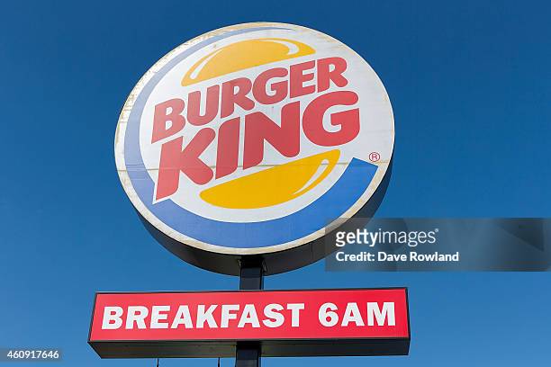 Burger King Restaurant Signage on December 29, 2014 in Auckland, New Zealand. The NZX 50 Index is the main stock market index in New Zealand and is...