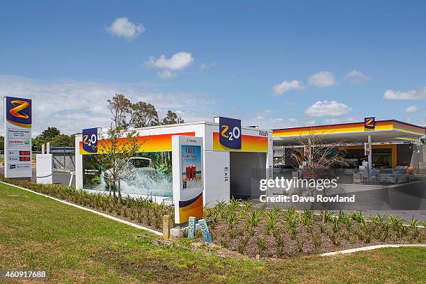 Energy Service Station on December 29, 2014 in Auckland, New Zealand. The NZX 50 Index is the main stock market index in New Zealand and is comprised...