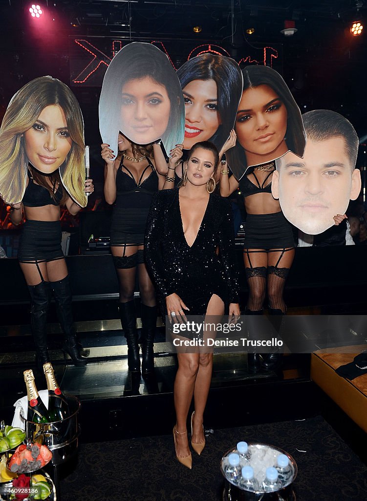 Khloe Kardashian Hosts 1 OAK Nightclub At The Mirage Las Vegas