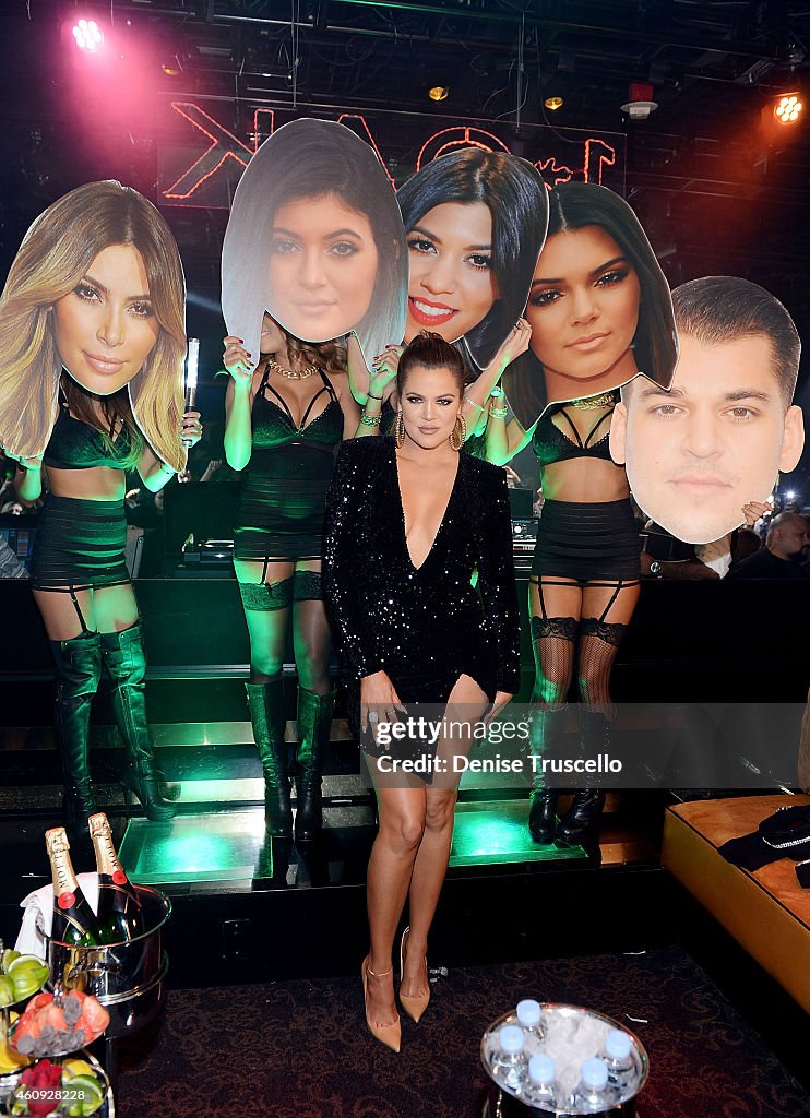 Khloe Kardashian Hosts 1 OAK Nightclub At The Mirage Las Vegas