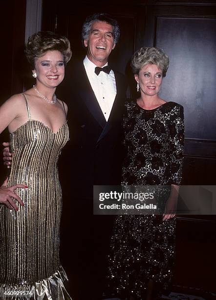 Actress Robin Mattson, actor Jed Allan and actress Judith McConnell attend the 13th Annual Daytime Emmy Awards on July 17, 1986 at the...