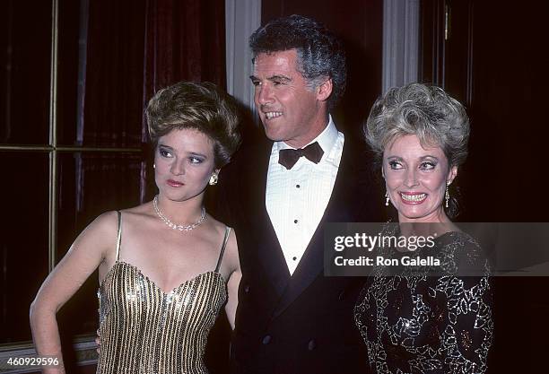 Actress Robin Mattson, actor Jed Allan and actress Judith McConnell attend the 13th Annual Daytime Emmy Awards on July 17, 1986 at the...