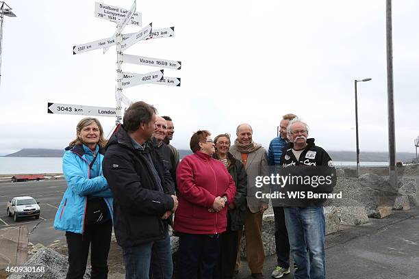 The french Minister Foreign Affairs Laurent Fabius on July 04, 2014 in Ly-Alesund, Norway.