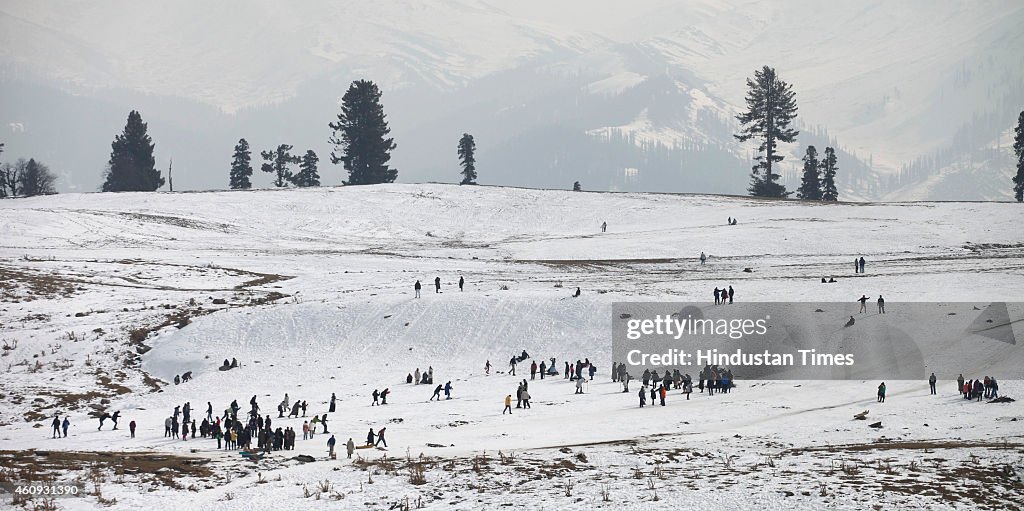 Tourists Enjoying Last Day Of The Year At Gulmarg In Kashmir