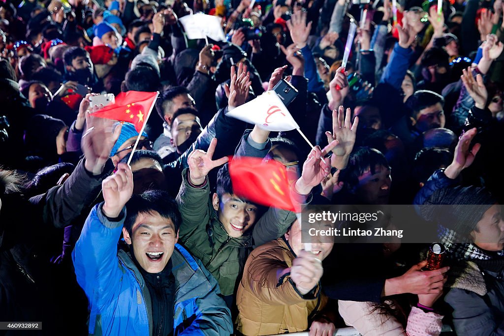 Beijing Holds New Year's Eve Countdown Event Themed On 2022 Winter Olympic Bid