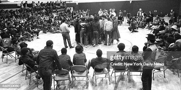 More than 150 black and Puerto Rican youths from 20 gangs gathered in the Gym of the Boys Club of America, Hoe Ave, South Bronx. They convened after...