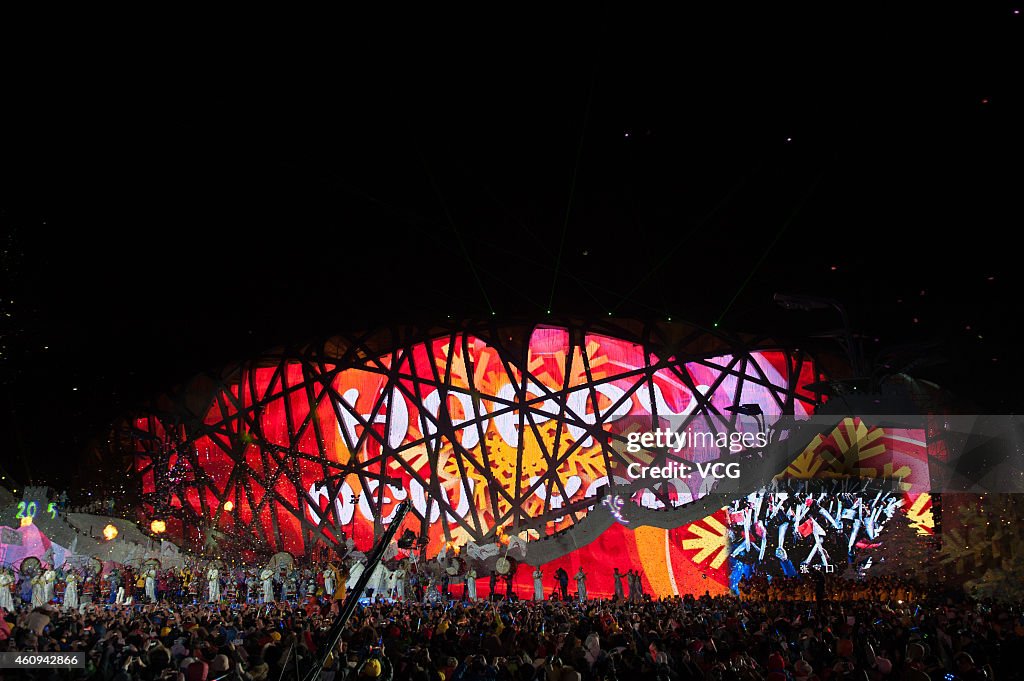 Beijing Holds New Year's Eve Countdown Event Themed On 2022 Winter Olympic Bid