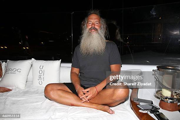 Rick Rubin celebrates with their Circle of Friends at CIROC NYE in St Barthes hosted by Sean Diddy Combs on December 31, 2014 in Gustavia, St...