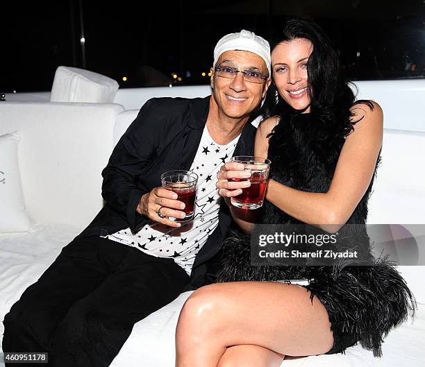 Jimmy Iovine and Liberty Ross celebrate with their Circle of Friends at CIROC NYE in St Barthes hosted by Sean Diddy Combs on December 31, 2014 in...