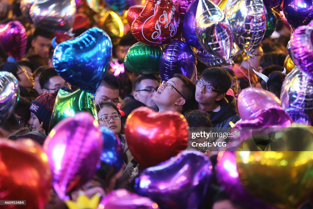 People Celebrate New Year's Eve In Chongqing