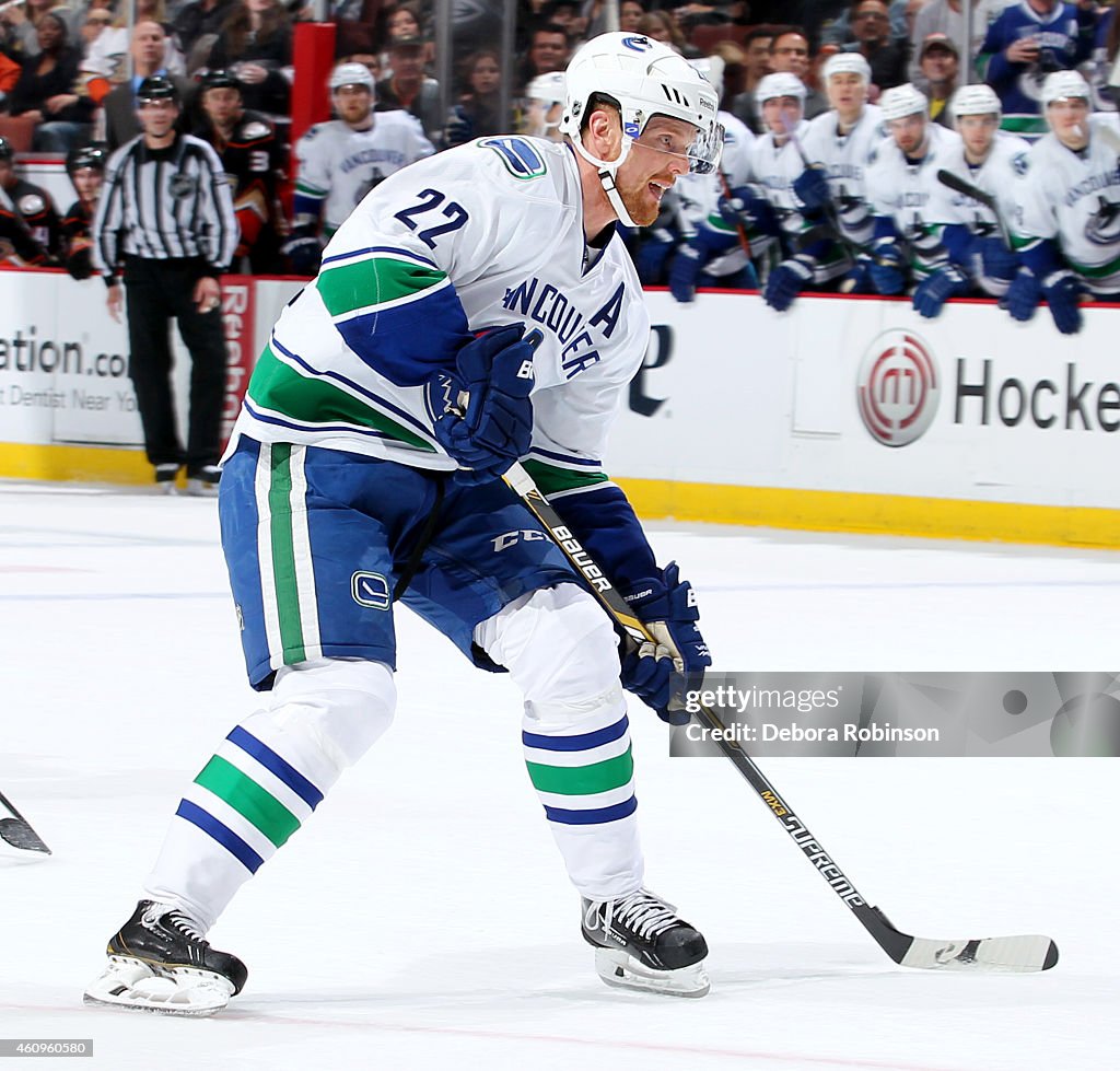 Vancouver Canucks v Anaheim Ducks