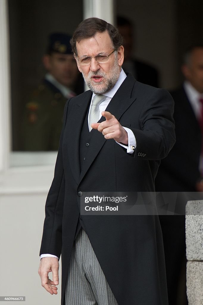 Spanish Royals Celebrate New Year's Military Parade 2014