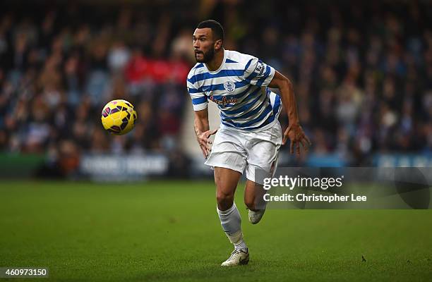 Steven Caulker of Queens Park Rangers during the Barclays Premier League match between Queens Park Rangers and Crystal Palace at Loftus Road on...