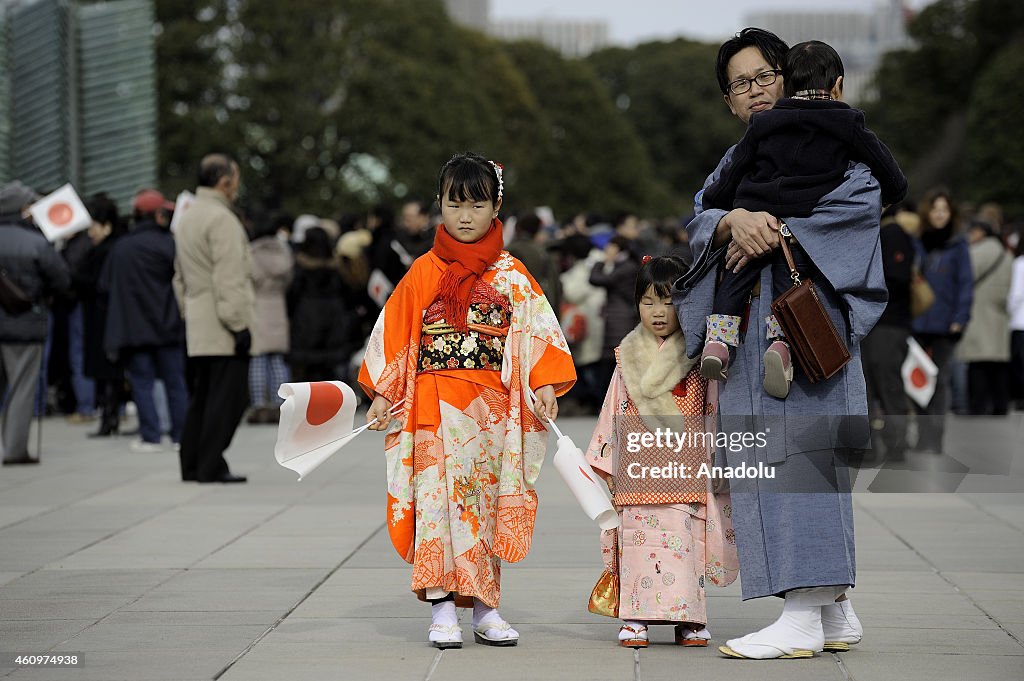 Tokyo Imperial Palace opened visitors for Japanese New Year