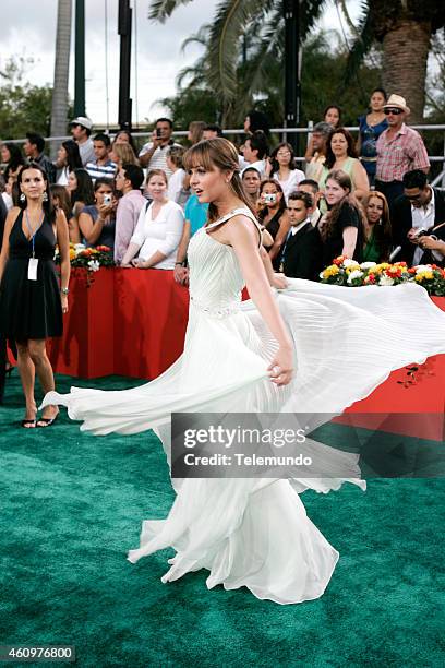 Green Carpet -- Pictured: Gabriela 'Gaby' Spanic arrives at the 2007 BILLBOARD LATIN MUSIC AWARDS held at the Bank United Center in Coral Gables,...