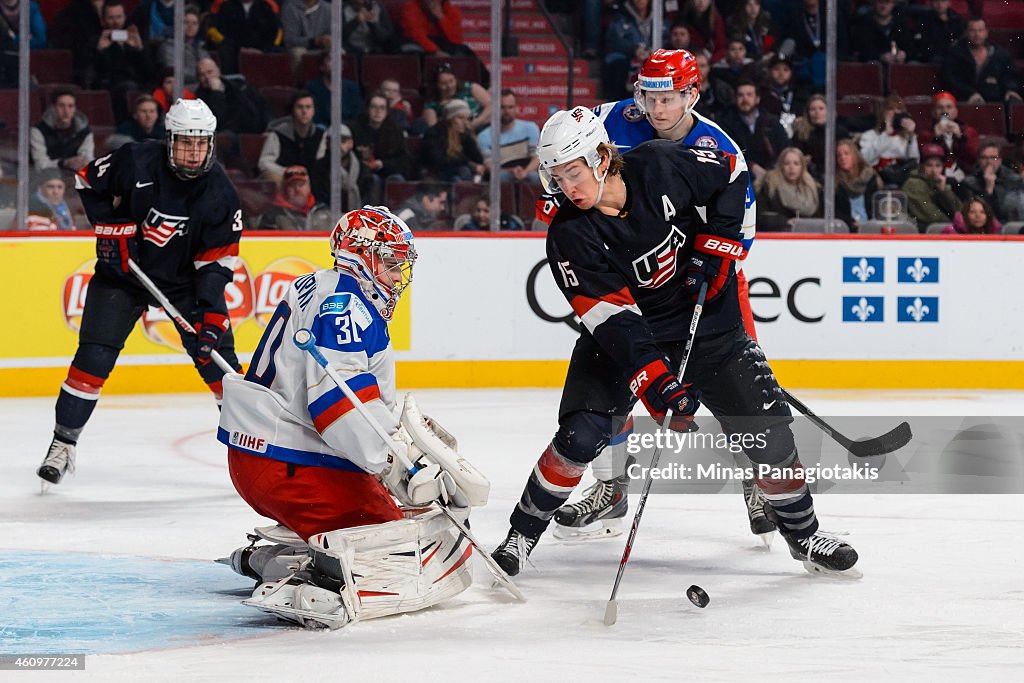 2015 IIHF World Junior Championship - Quarterfinal - United States v Russia