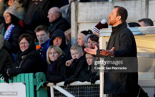 Birmingham City manager Gary Rowett during the FA Cup third round match between Blyth Spartans and Birmingham City at Croft Park on January 03, 2015...