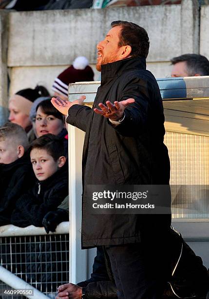 Birmingham City manager Gary Rowett during the FA Cup third round match between Blyth Spartans and Birmingham City at Croft Park on January 03, 2015...