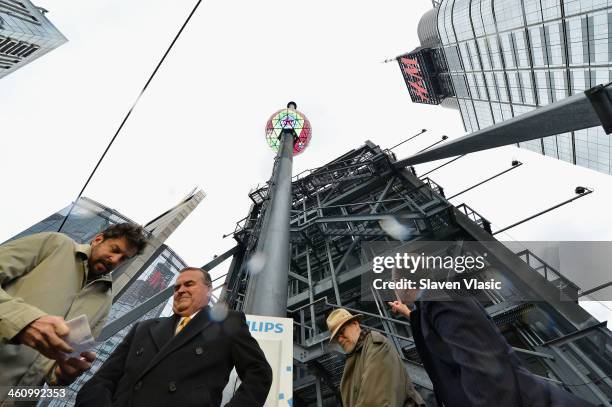 Tim Tompkins, president of the Times Square Alliance; Dean Wilson, president of the American Welding Society; Roger Bardwell, chief engineer at...