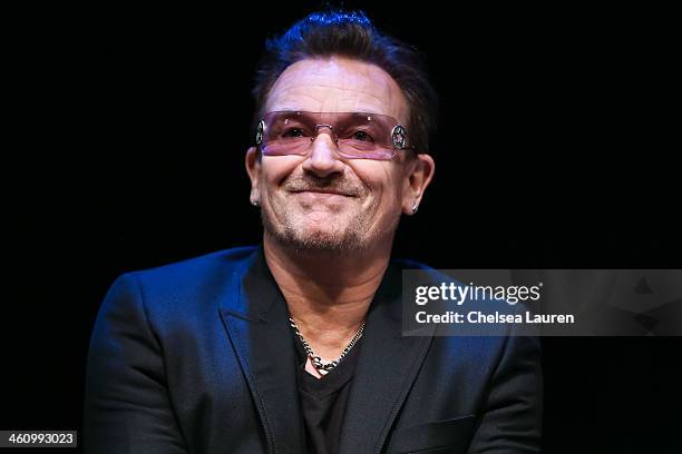 Musician Bono attends the 25th annual Palm Springs Film Festival - Talking Pictures on January 5, 2014 in Palm Springs, California.