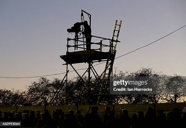 General views during the FA Cup third round match between Blyth Spartans and Birmingham City at Croft Park on January 03, 2015 in Blyth, England.