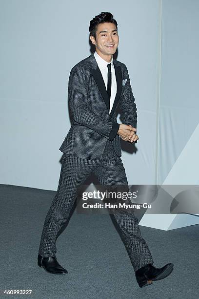 Siwon of South Korean boy band Super Junior attends the launch event for Audi's new A3 sedan on January 6, 2014 in Seoul, South Korea.