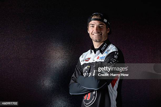 Portrait of Broc Tickle prior to practice for the 2015 Monster Energy AMA Supercross at Angel Stadium of Anaheim on January 3, 2015 in Anaheim,...