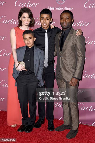 Actress Jessica Oyelowo, Caleb Oyelowo, Asher Oyolewo, and actor David Oyelowo attend the 26th Annual Palm Springs International Film Festival Awards...