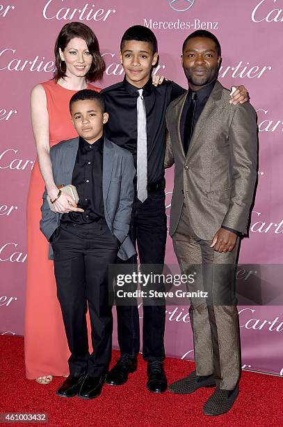 Actress Jessica Oyelowo, Caleb Oyelowo, Asher Oyolewo, and actor David Oyelowo attend the 26th Annual Palm Springs International Film Festival Awards...