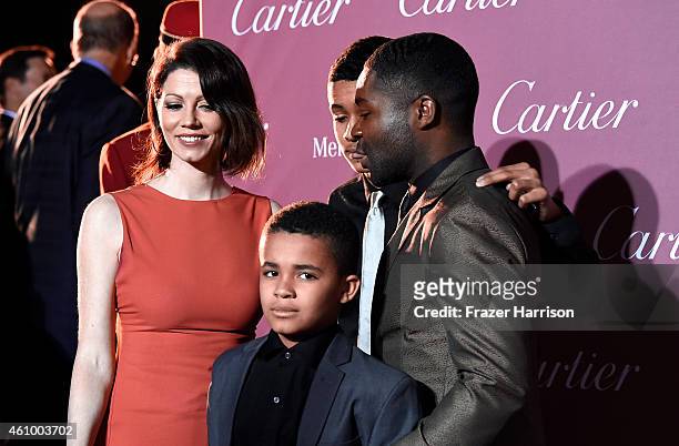 Actress Jessica Oyelowo, Caleb Oyelowo, Asher Oyolewo, and actor David Oyelowo attend the 26th Annual Palm Springs International Film Festival Awards...