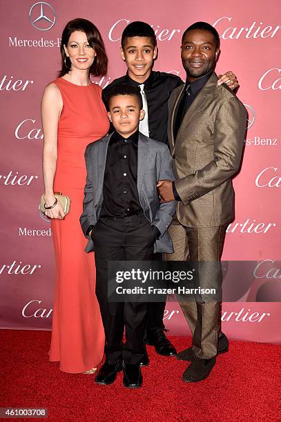 Actress Jessica Oyelowo, Caleb Oyelowo, Asher Oyolewo, and actor David Oyelowo attend the 26th Annual Palm Springs International Film Festival Awards...