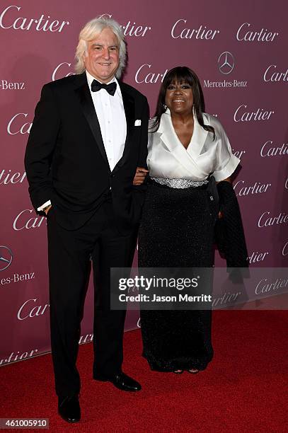 Producer Mark Mitten and Chaz Ebert attend the 26th Annual Palm Springs International Film Festival Awards Gala at Parker Palm Springs on January 3,...