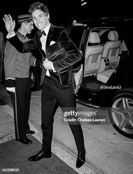 Actor Eddie Redmayne arrives with Mercedes-Benz at the 26th annual Palm Springs International Film Festival Awards Gala on January 3, 2015 in Palm...