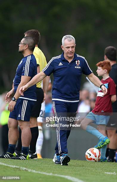 Coach of Japan Javier Aguirre during the Asian Cup practice match between Japan and Auckland City on January 4, 2015 in Cessnock, Australia.