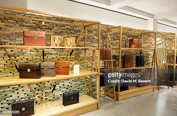 General view of the atmosphere at a cocktail party hosted by Mulberry in its flagship store on New Bond Street in celebration of London Collections:...