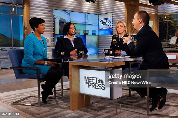 Pictured: Muriel Bowser, Mayor of Washington D.C., Kaya Henderson, Washington D.C. Public School Chancellor, Cathy Lanier, Chief, Washington D.C....