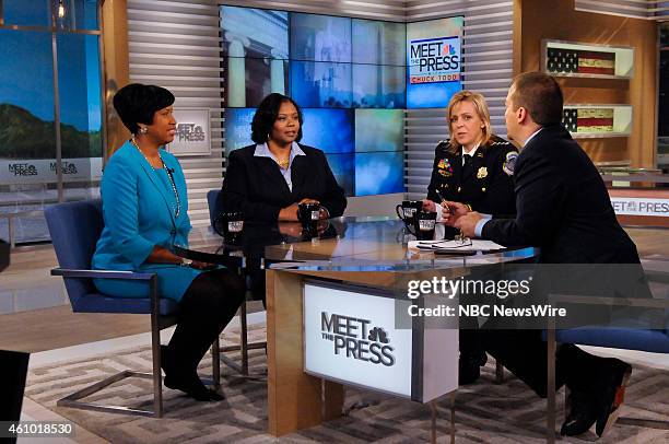 Pictured: Muriel Bowser, Mayor of Washington D.C., Kaya Henderson, Washington D.C. Public School Chancellor, Cathy Lanier, Chief, Washington D.C....