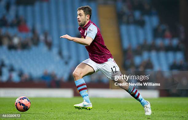 Joe Cole of Aston Villa during the FA Cup Third Round match between Aston Villa and Blackpool at Villa Park on January 04, 2015 in Birmingham,...