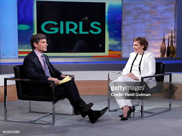 Lena Dunham is a guest on "Good Morning America," 1/6/14, airing on the Walt Disney Television via Getty Images Television Network. GEORGE...