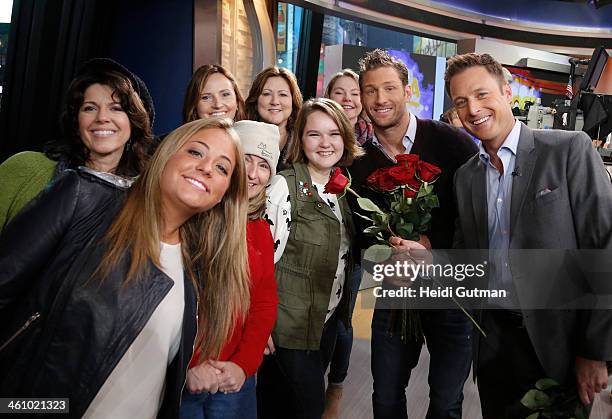 Juan Pablo Galavis and Chris Harrison of Walt Disney Television via Getty Images's "The Bachelor" are guests on "Good Morning America," 1/6/14,...