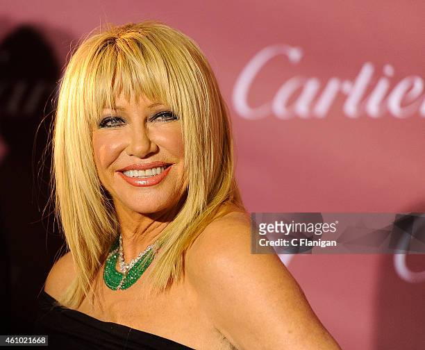 Actress Suzanne Somers attends the 26th Annual Palm Springs International Film Festival Awards Gala at Palm Springs Convention Center on January 3,...