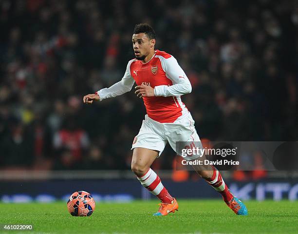 Francis Coquelin of Arsenal during the match between Arsenal and Hull City in the FA Cup 3rd Round at Emirates Stadium on January 4, 2015 in London,...