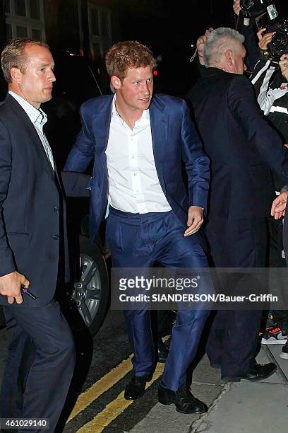 Prince Harry is seen on July 18, 2012 in London, United Kingdom.