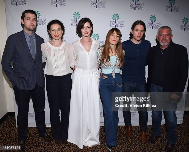 Producer Thomas Froyland, director Kate Barker-Froyland, actress Anne Hathaway, musicians Jenny Lewis and Johnathan Rice and director of the Palm...