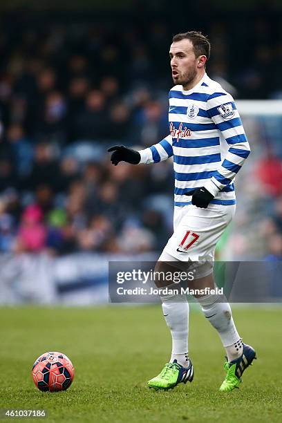 Jordan Mutch of QPR in action during the FA Cup Third Round match between Queens Park Rangers and Sheffield United at Loftus Road on January 4, 2015...