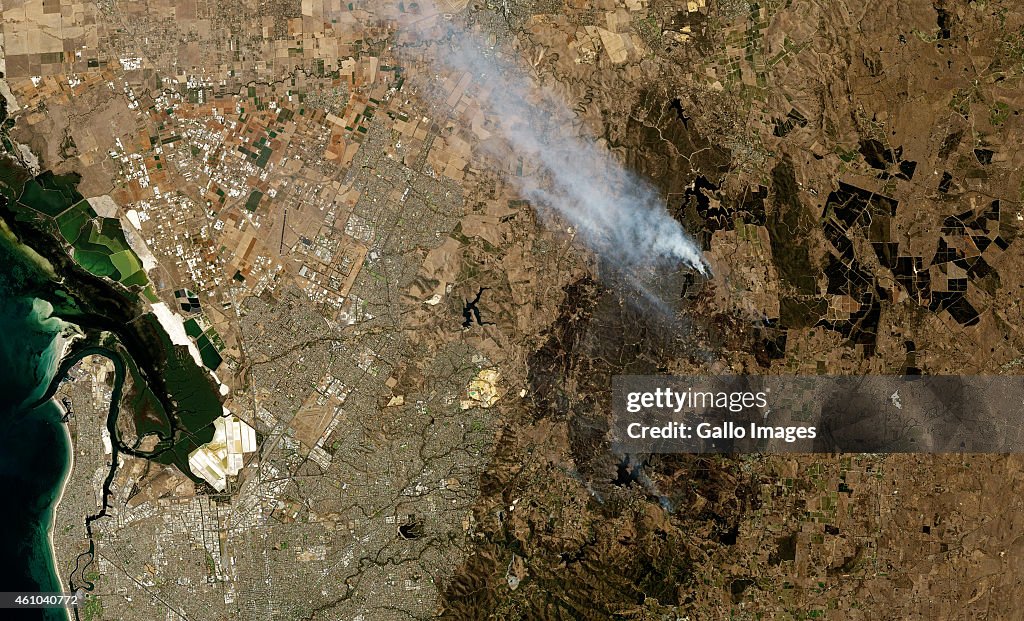 Satellite Views of the Adelaide Hills Bush Fire