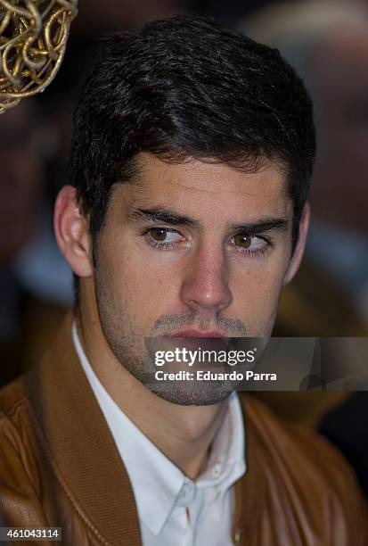 Soccer player Isco attends 'Ningun Nino Sin Regalo' Campaign presentation at Estadio Santiago Bernabeu on January 5, 2015 in Madrid, Spain.