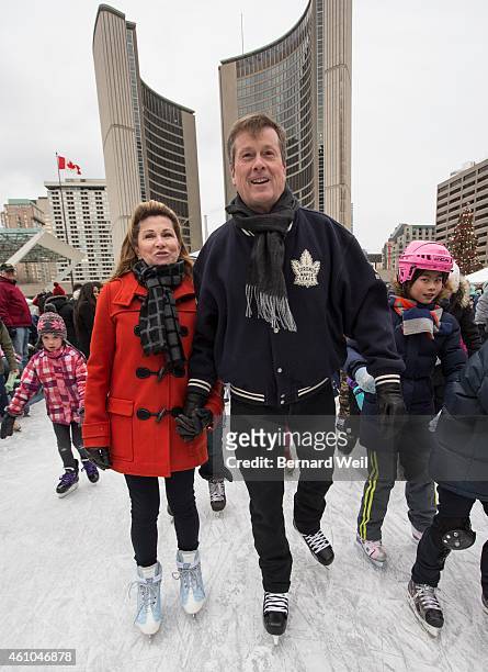 Toronto Mayor John Tory skates with his wife Barbara Hackett at Nathan Phillips Square on New Year's Day. Although it's been ten years since he's...