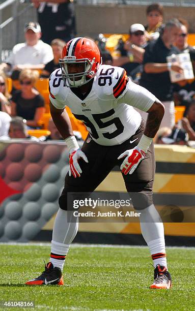 Armonty Bryant of the Cleveland Browns plays against the Pittsburgh Steelers on September 7, 2014 at Heinz Field in Pittsburgh, Pennsylvania.