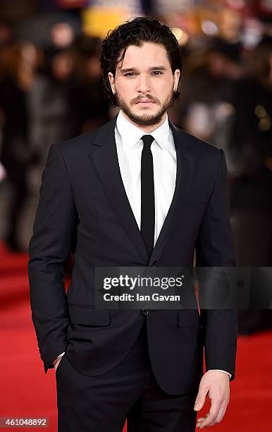 Kit Harington attends the UK Premiere of "Testament of Youth" at Empire Leicester Square on January 5, 2015 in London, England.